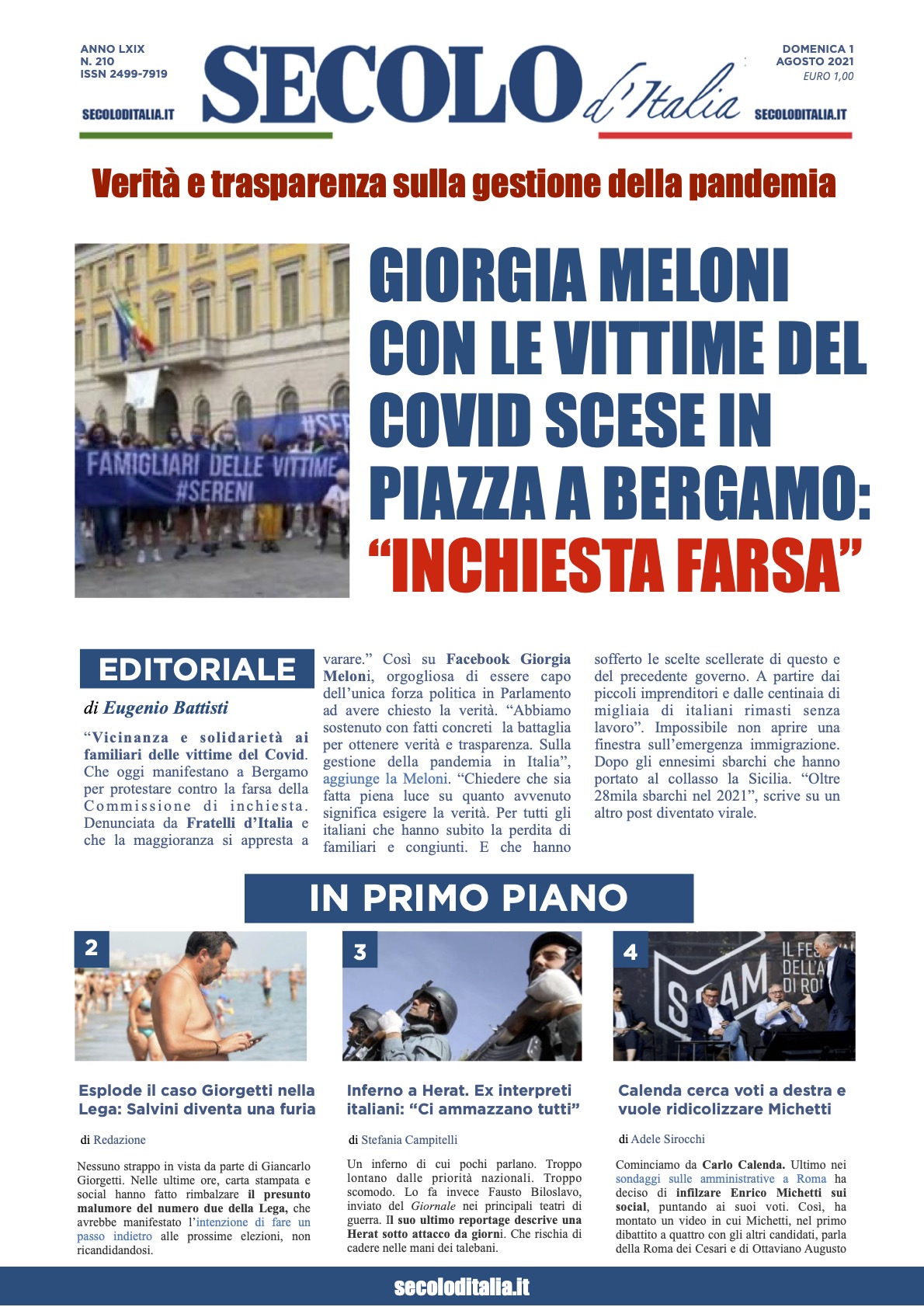 Domenica 1 Agosto 2021