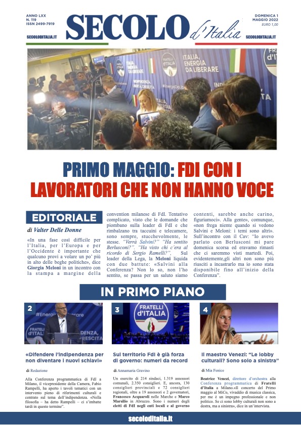 Domenica 1 maggio 2022