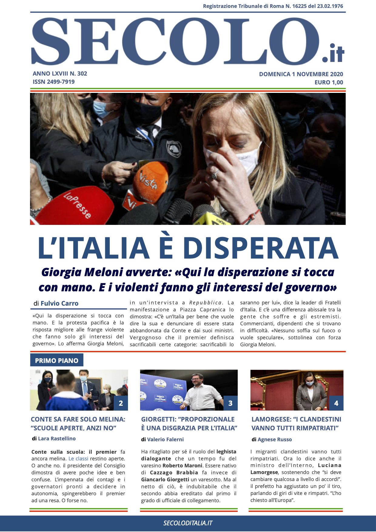 Domenica 1 Novembre 2020