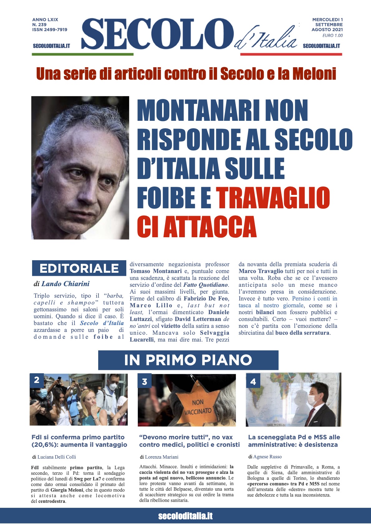 Mercoledi 1 Settembre 2021