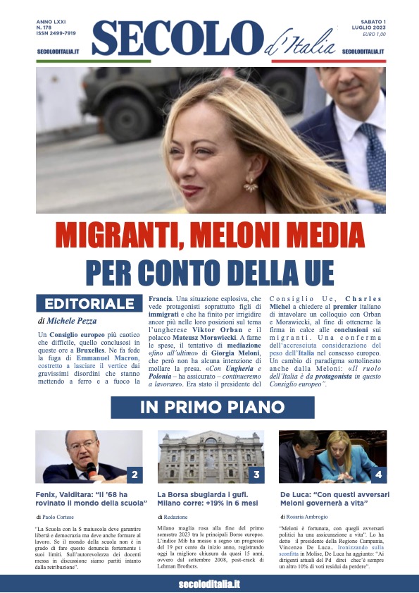 Sabato 1 luglio 2023