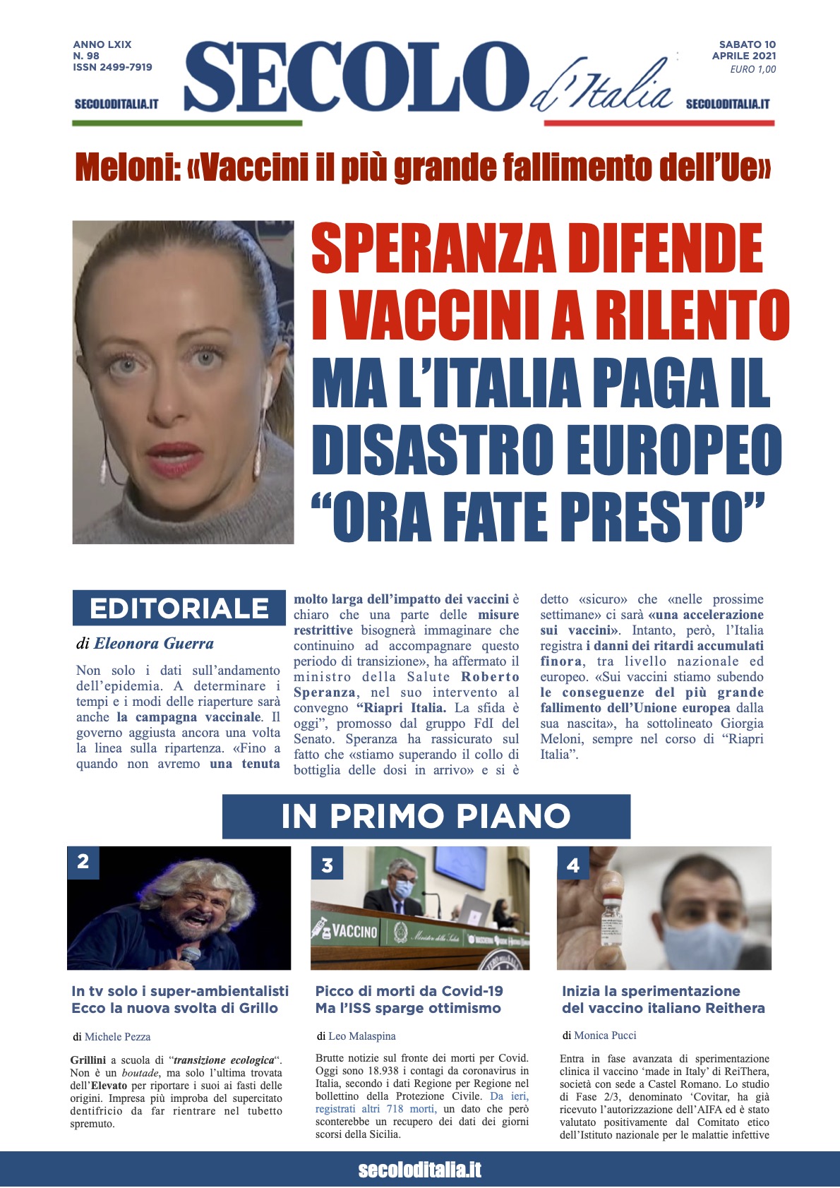 Sabato 10 Aprile 2021