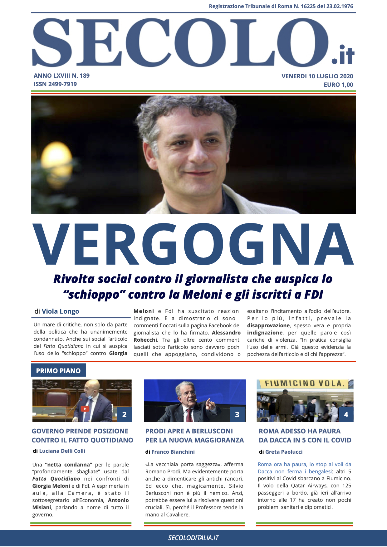 Venerdi 10 Luglio 2020