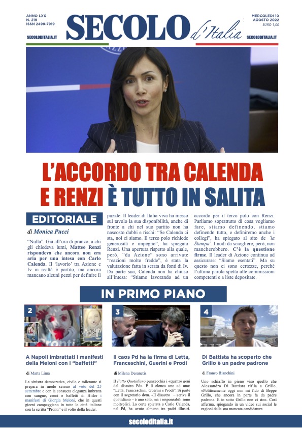 Mercoledi 10 agosto 2022