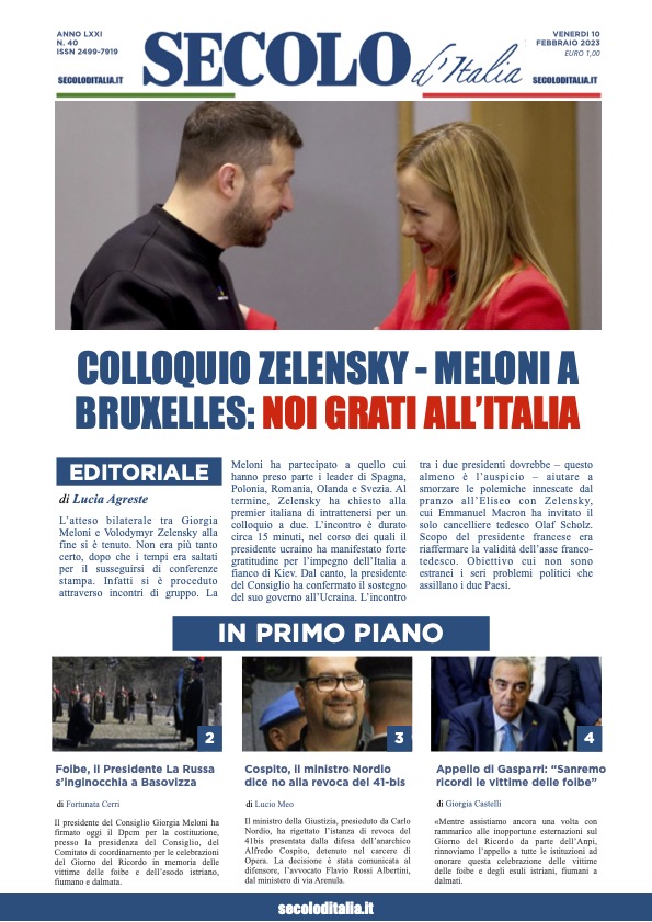 Venerdi 10 febbraio 2023