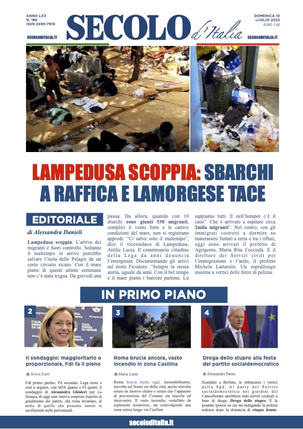 Domenica 10 luglio 2022