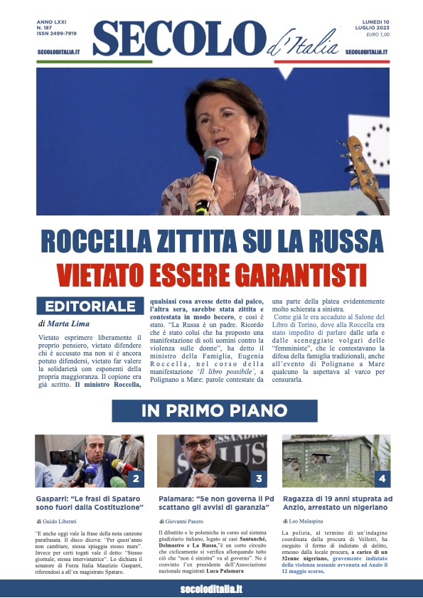 Lunedi 10 luglio 2023