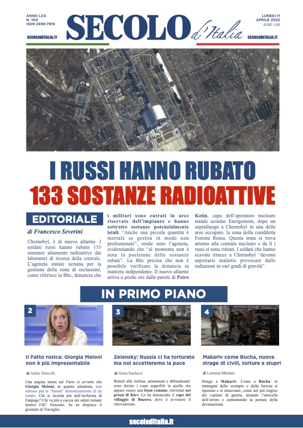 Lunedi 11 aprile 2022
