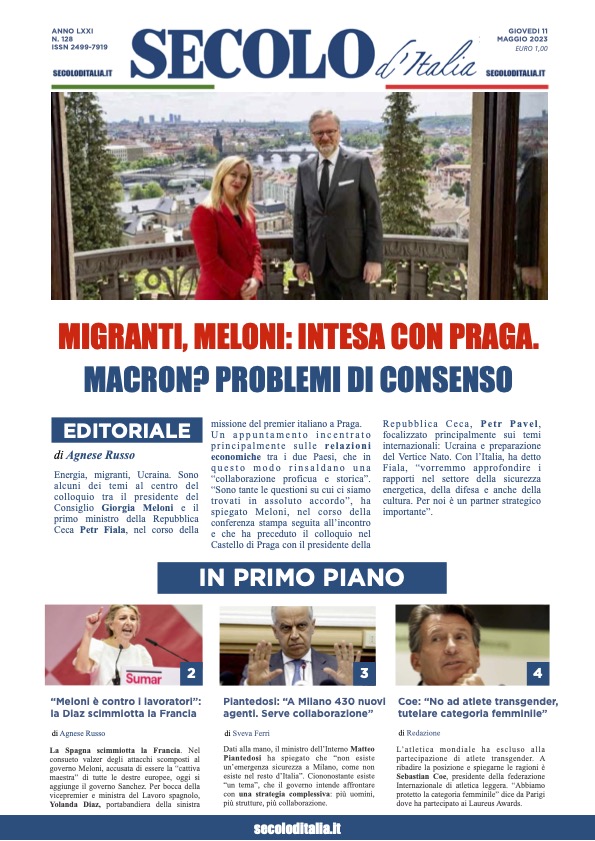 Giovedi 11 maggio 2023