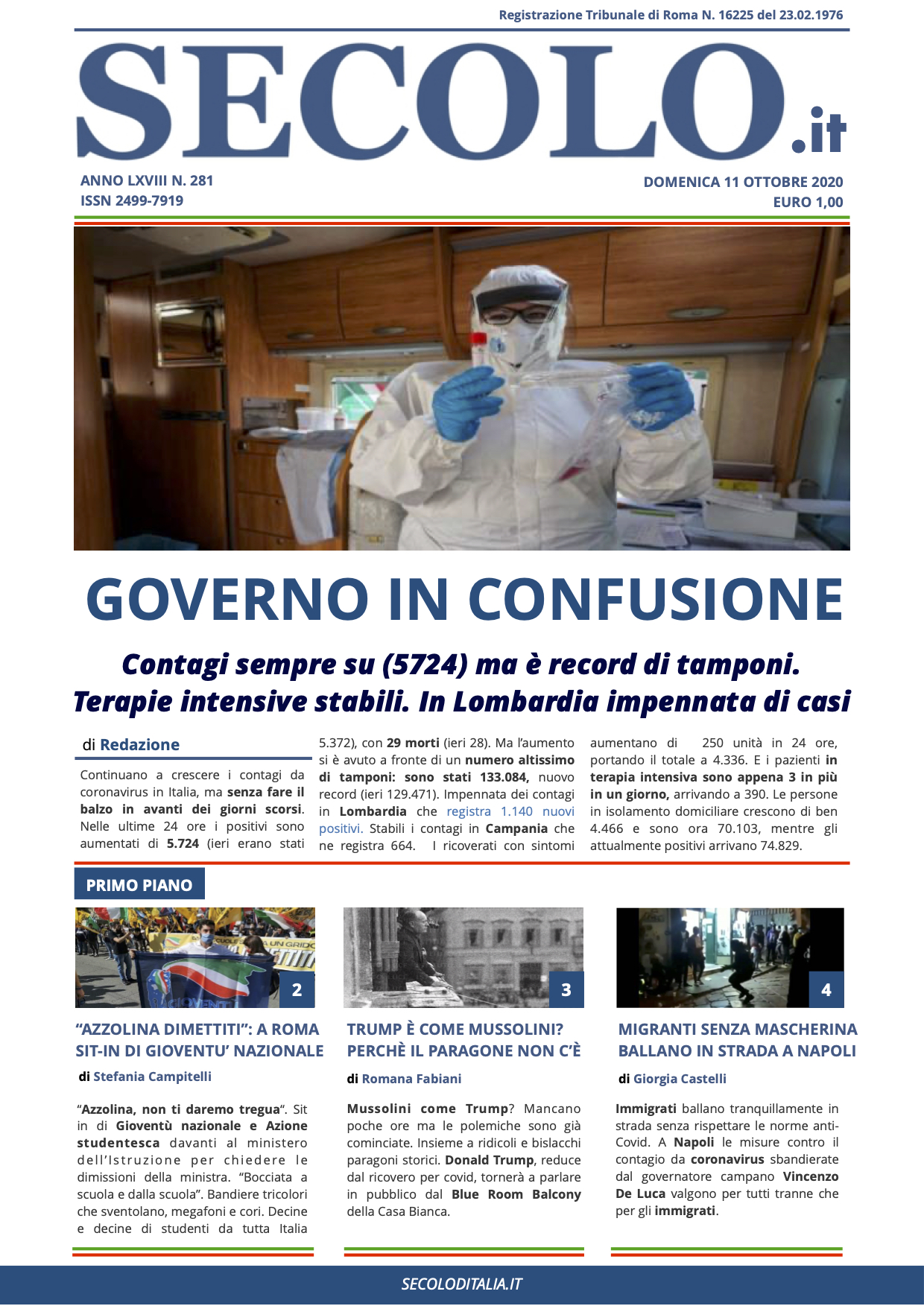 Domenica 11 Ottobre 2020