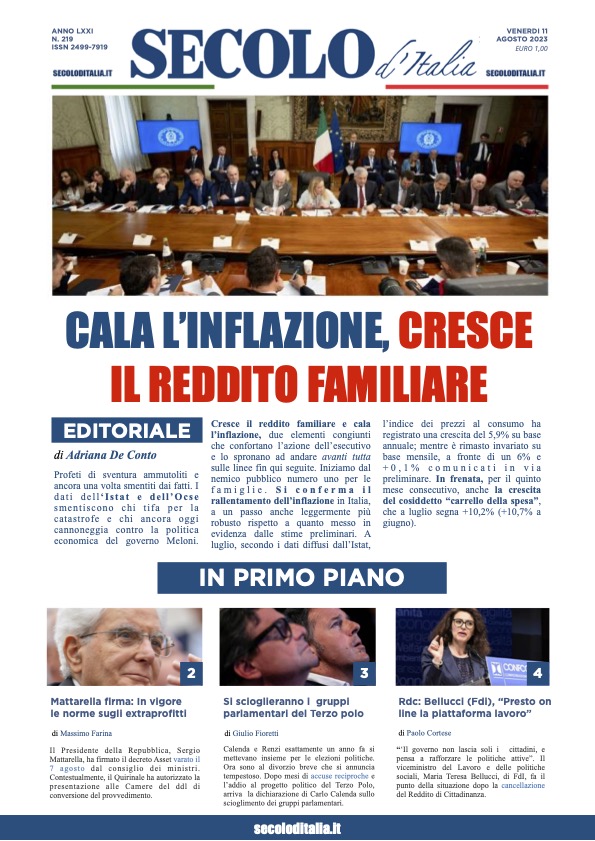 Venerdi 11 agosto 2023