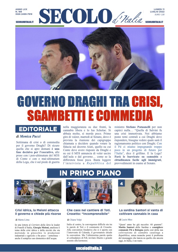 Lunedi 11 luglio 2022