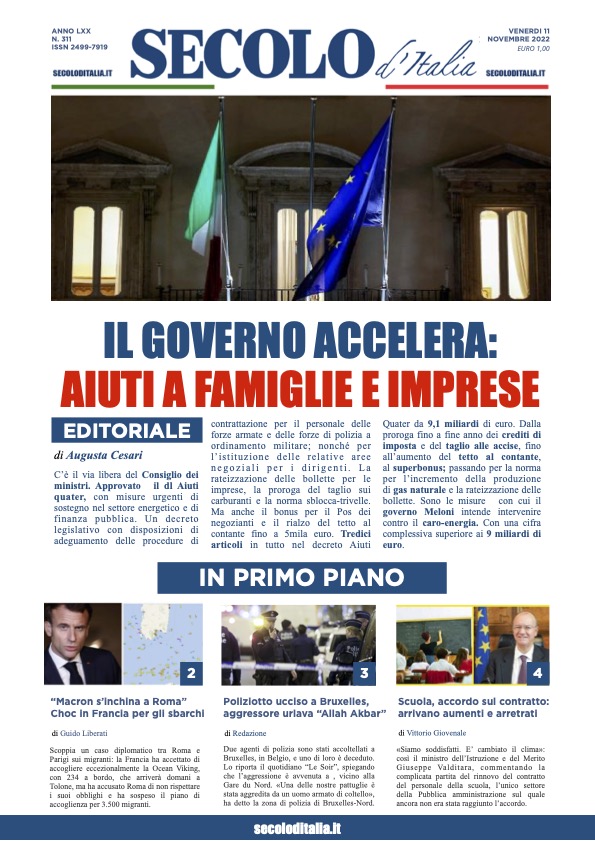 Venerdi 11 novembre 2022