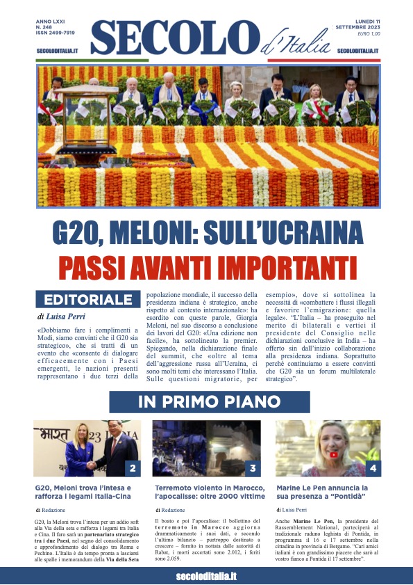 Lunedi 11 settembre 2023