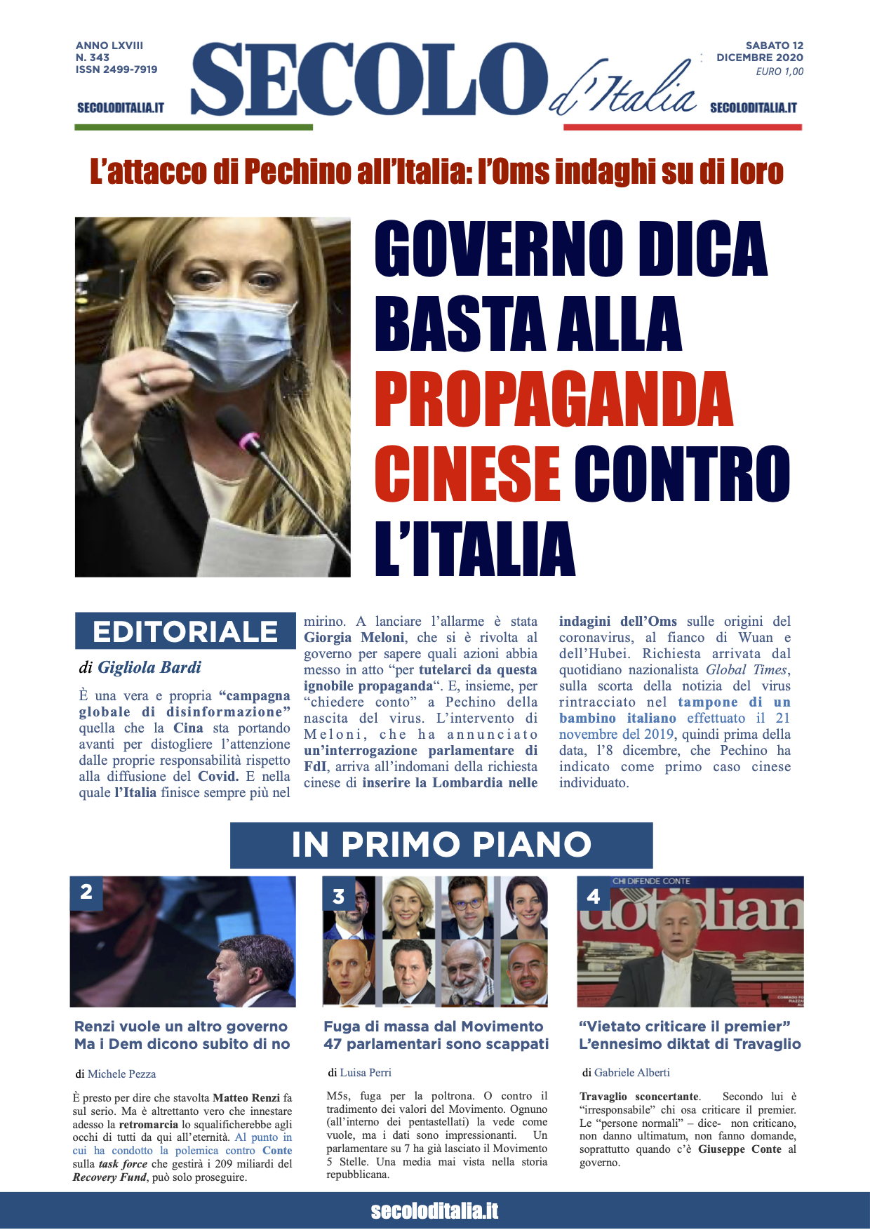 Sabato 12 Dicembre 2020