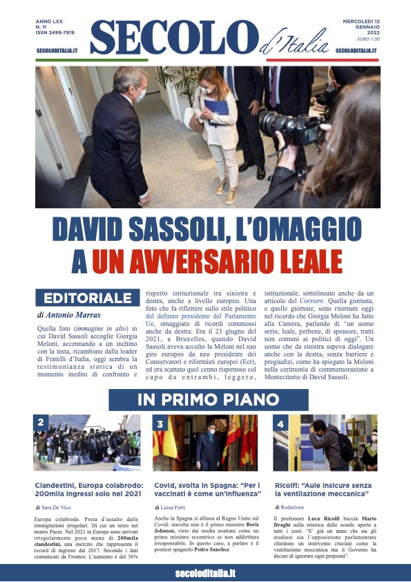 Mercoledi 12 Gennaio 2021