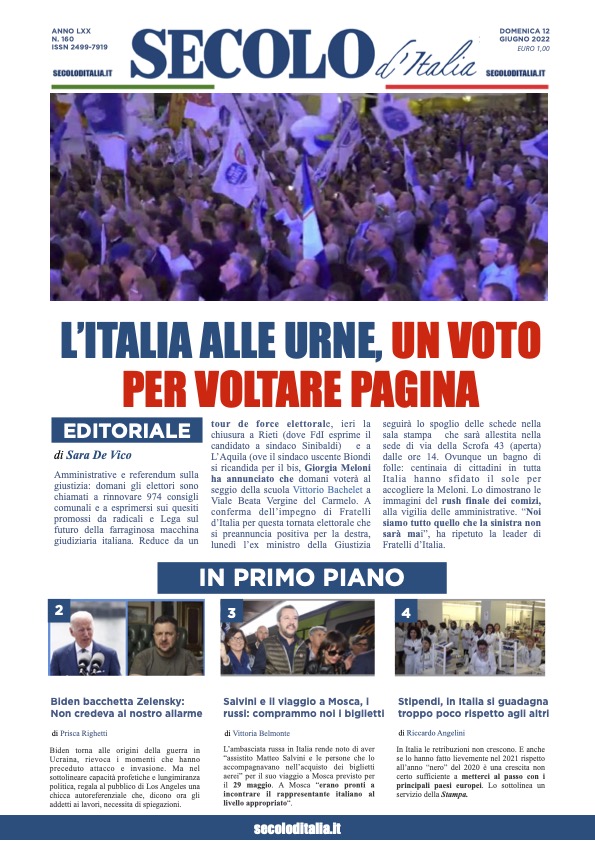 Domenica 12 giugno 2022