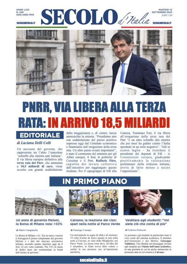 Martedi 12 settembre 2023