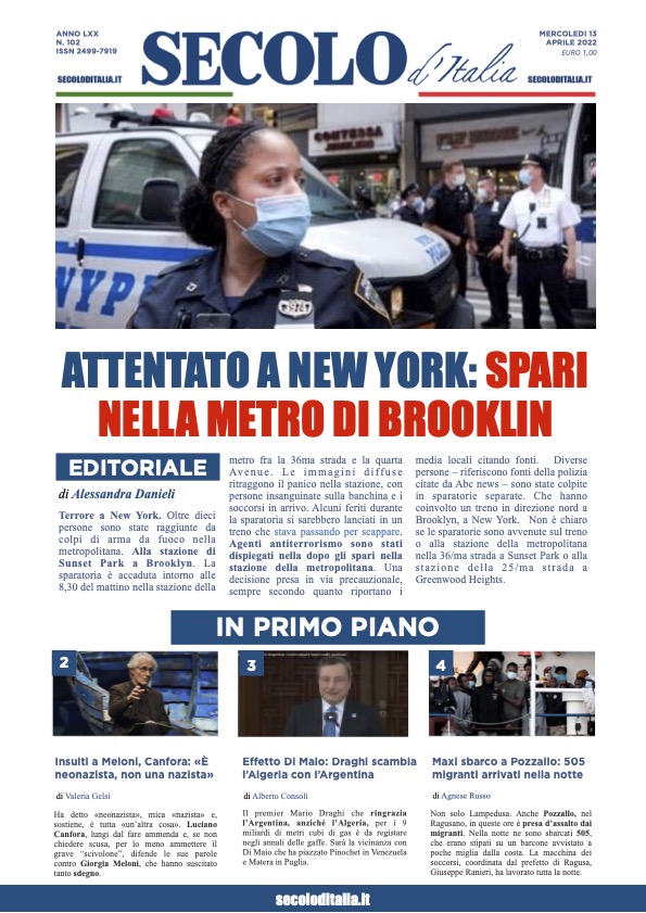 Mercoledi 13 aprile 2022