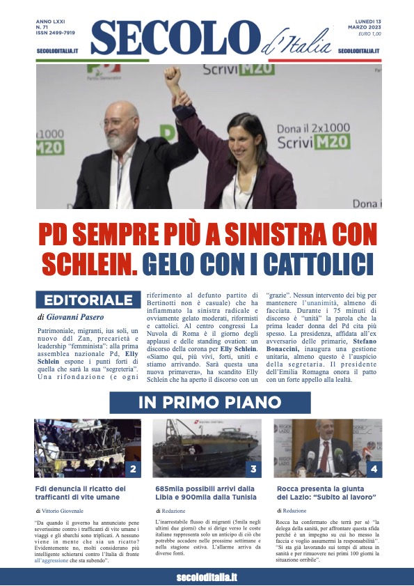 Lunedi 13 marzo 2023