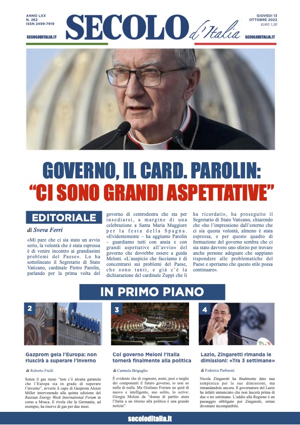 Giovedi 13 ottobre 2022