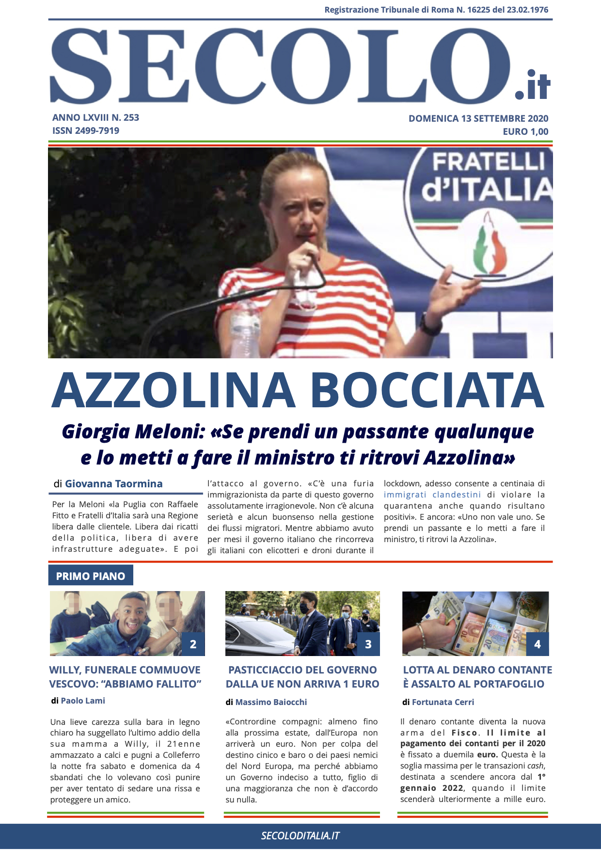 Domenica 13 Settembre 2020