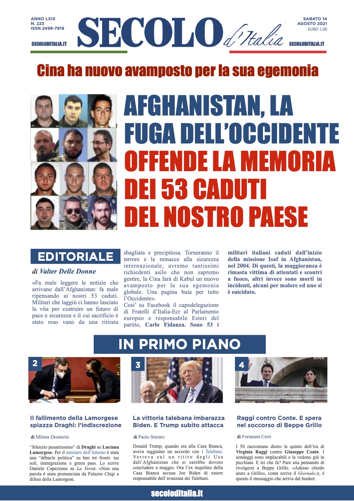 Sabato 14 agosto 2021