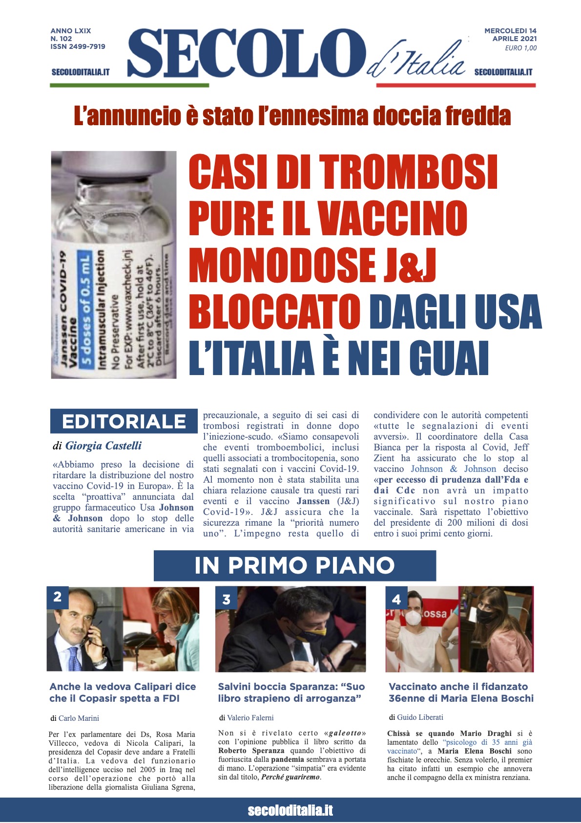 Mercoledì 14 Aprile 2021