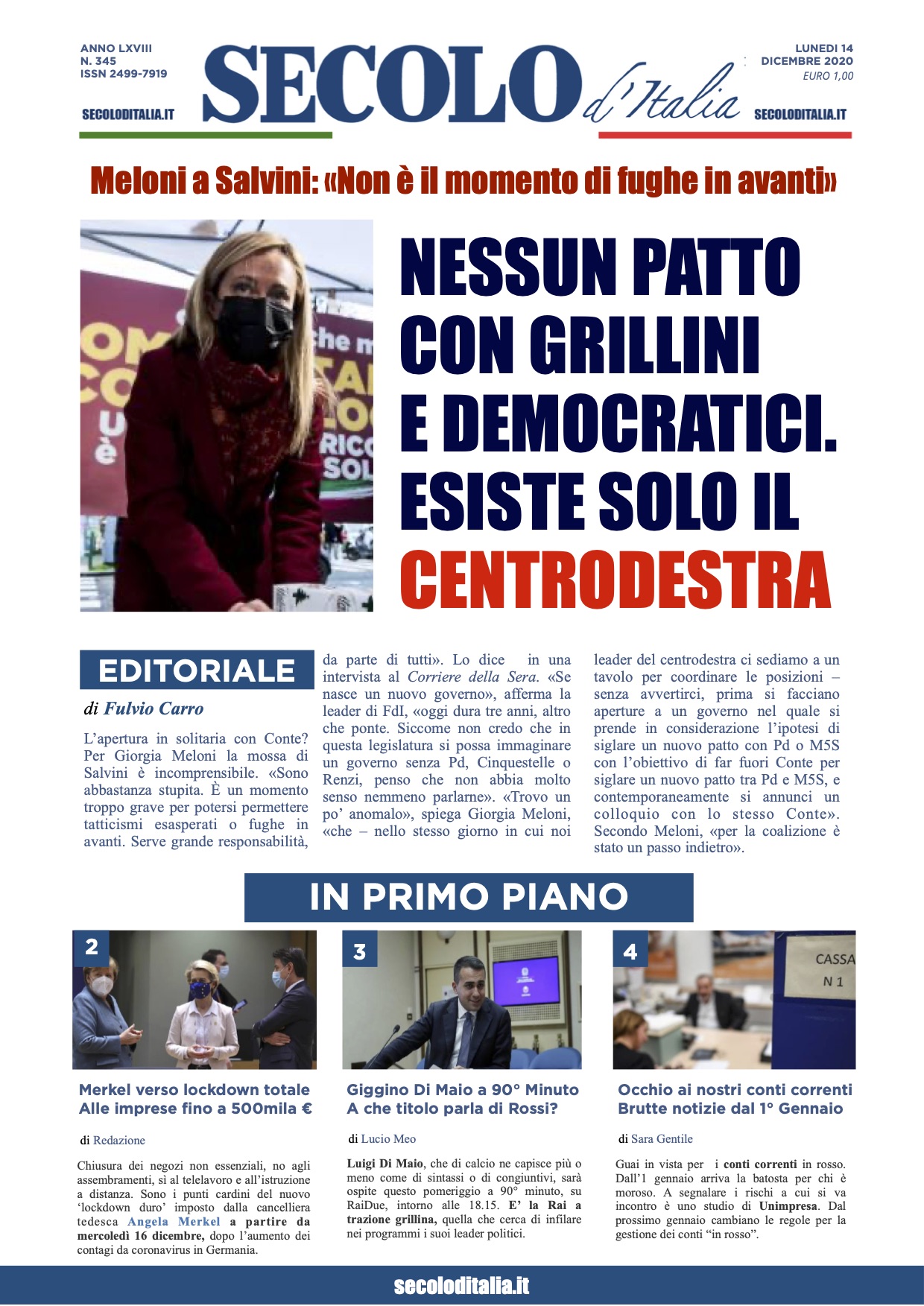 Lunedi 14 Dicembre 2020