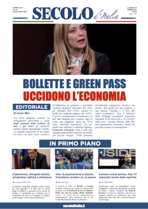 Lunedi 14 febbraio 2022