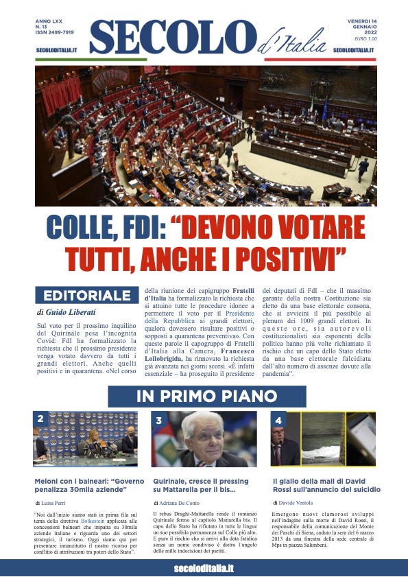 Venerdi 14 gennaio 2022