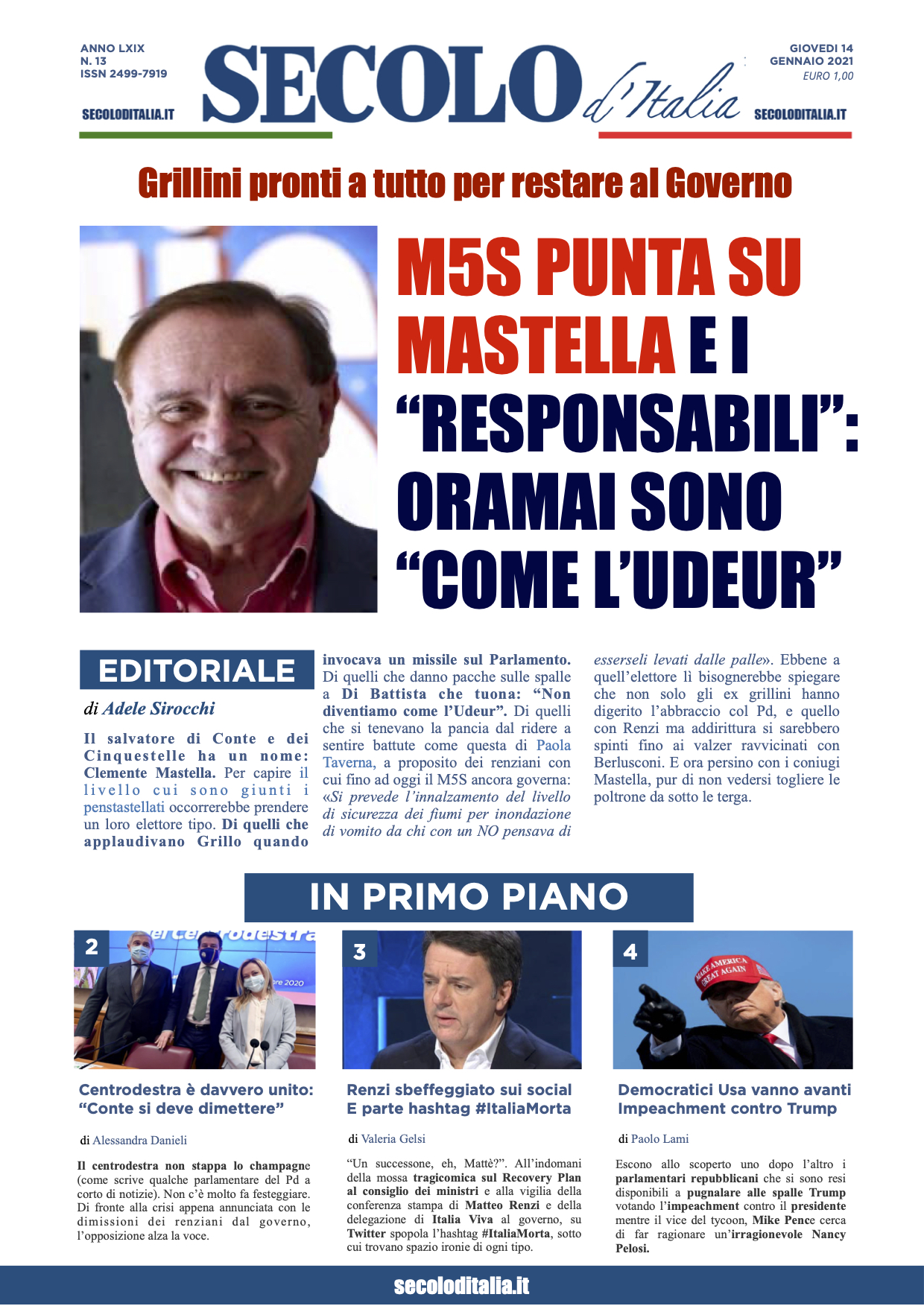 Giovedi 14 Gennaio 2021