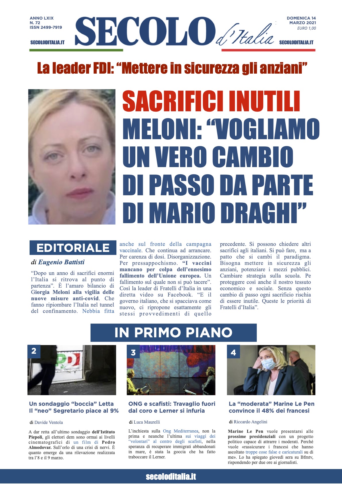 Domenica 14 Marzo 2021