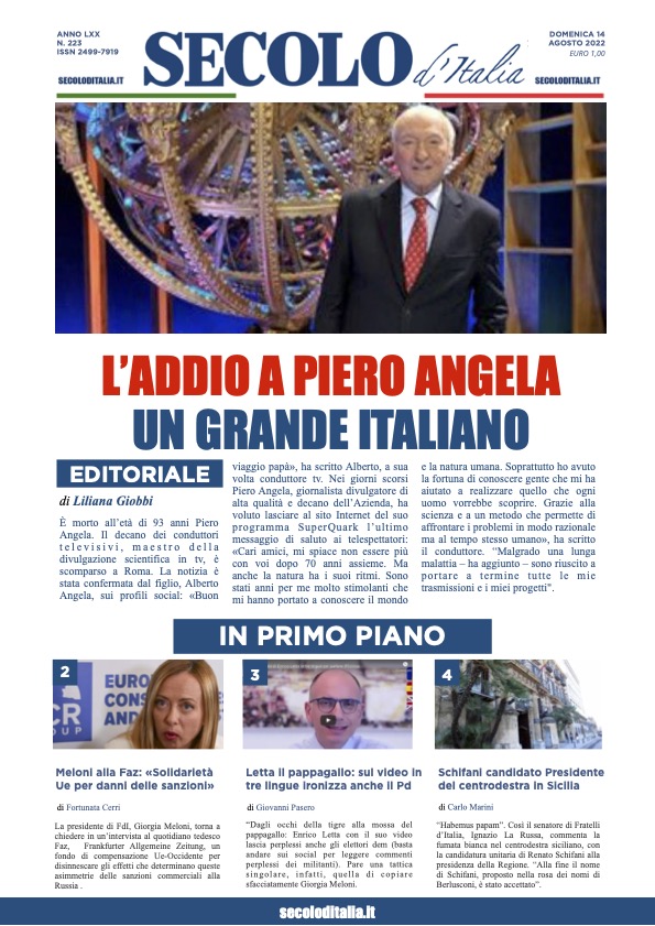 Domenica 14 agosto 2022
