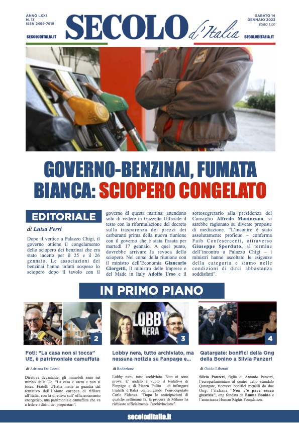 Sabato 14 gennaio 2023