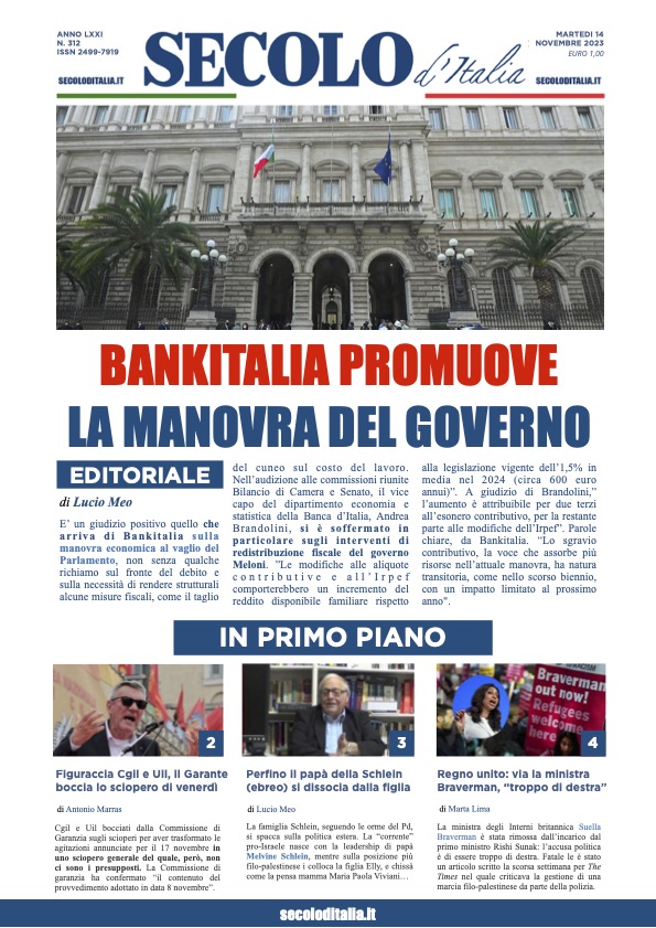 Martedi 14 novembre 2023